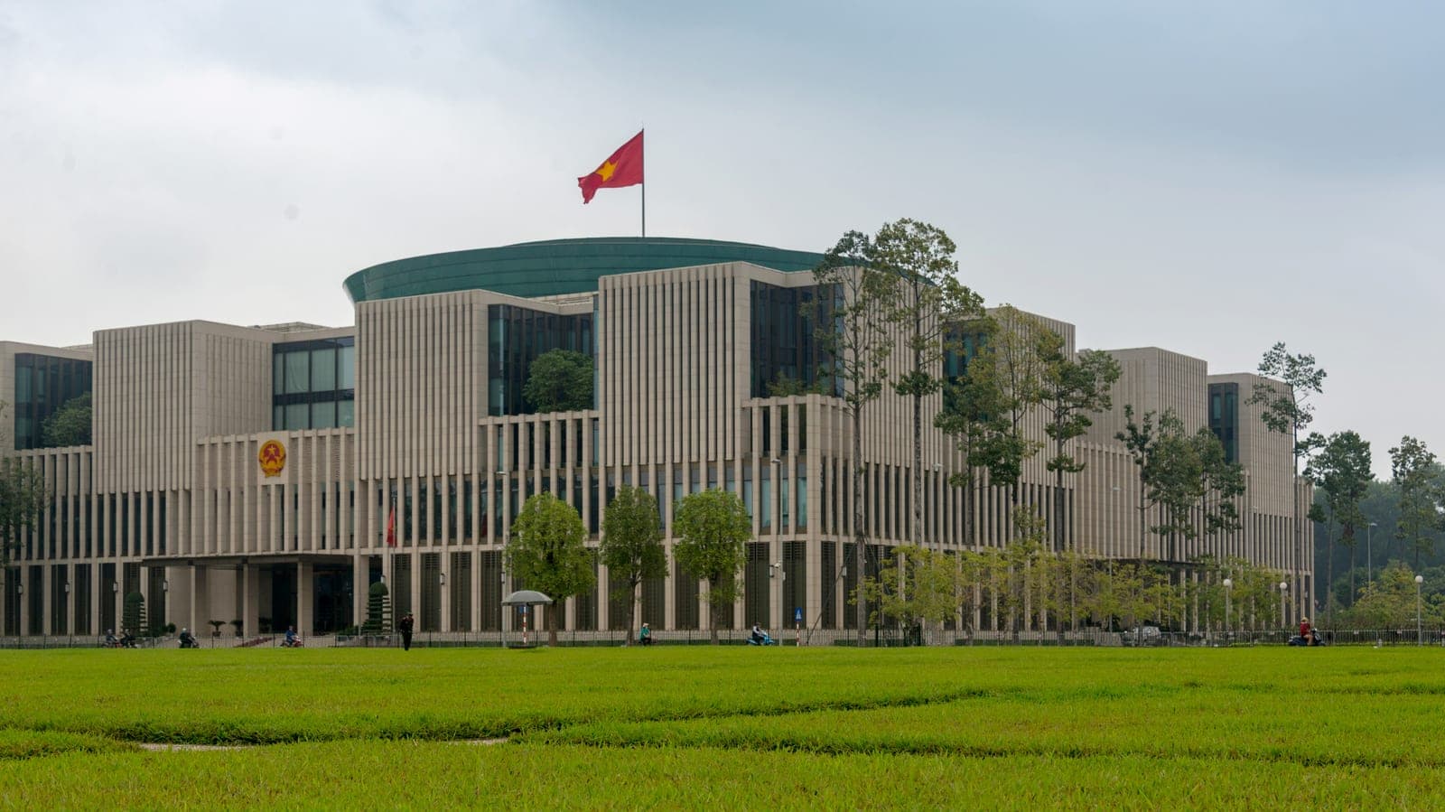 Urban development and modern buildings in Hanoi, Vietnam's capital city